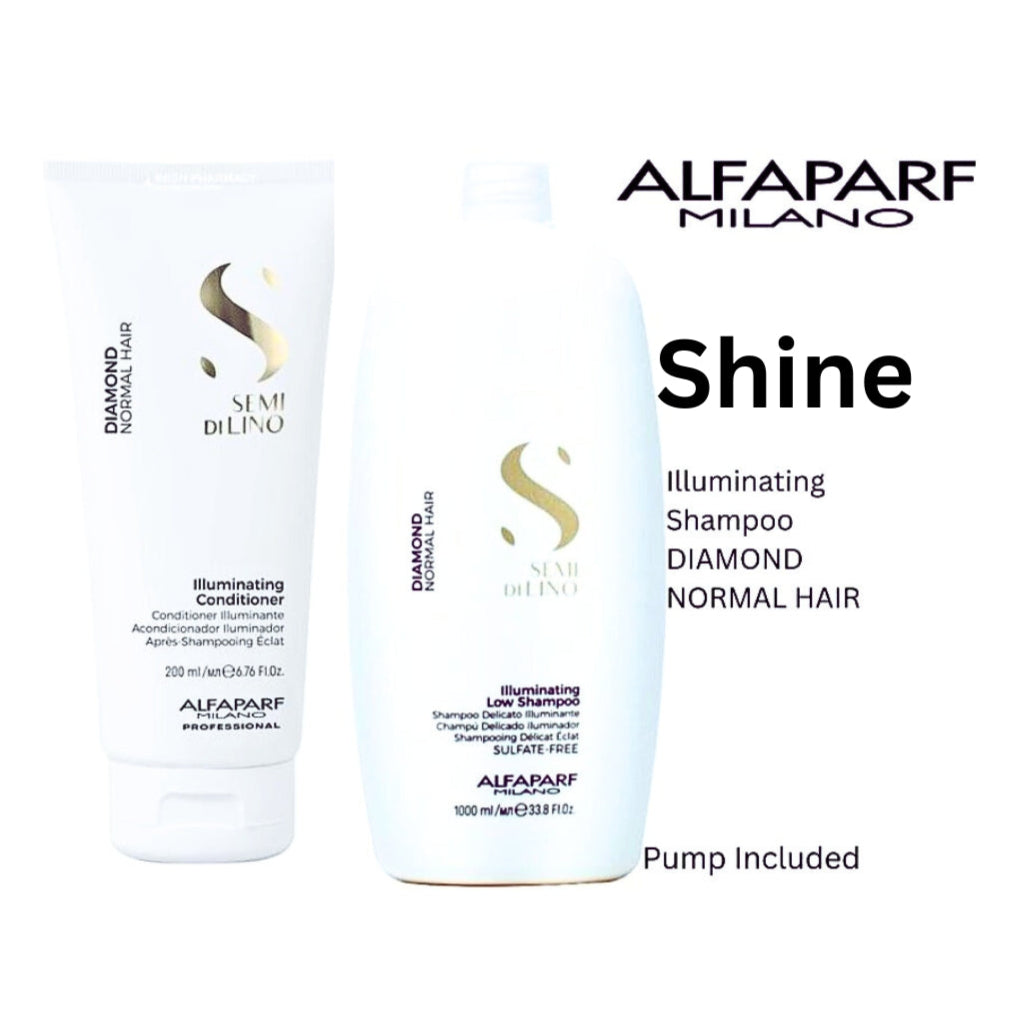 ALFAPARF Semi Di Lino Diamond illuminating Shampoo 1000ml and Conditioner at mylook.ie