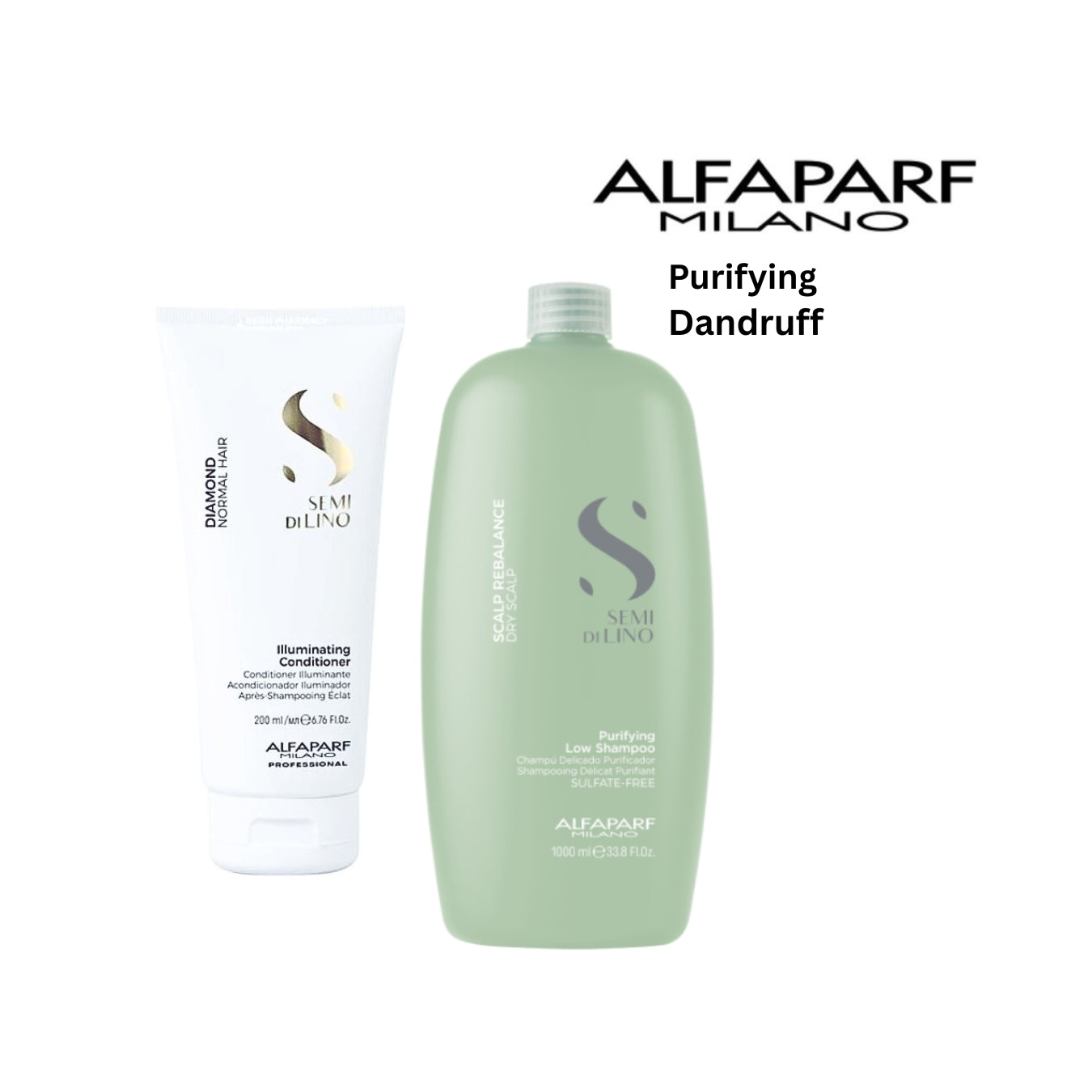 ALFAPARF Semi Di Lino Purifying Shampoo 1000ml and Conditioner at mylook.ie