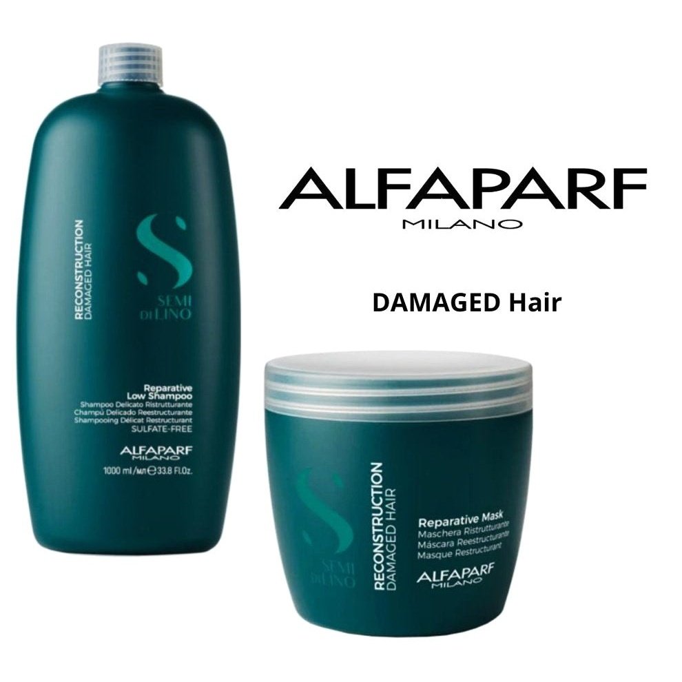 ALFAPARF Semi Di Lino Reconstruction Shampoo 1000ml & Mask 500ml at mylook.ie