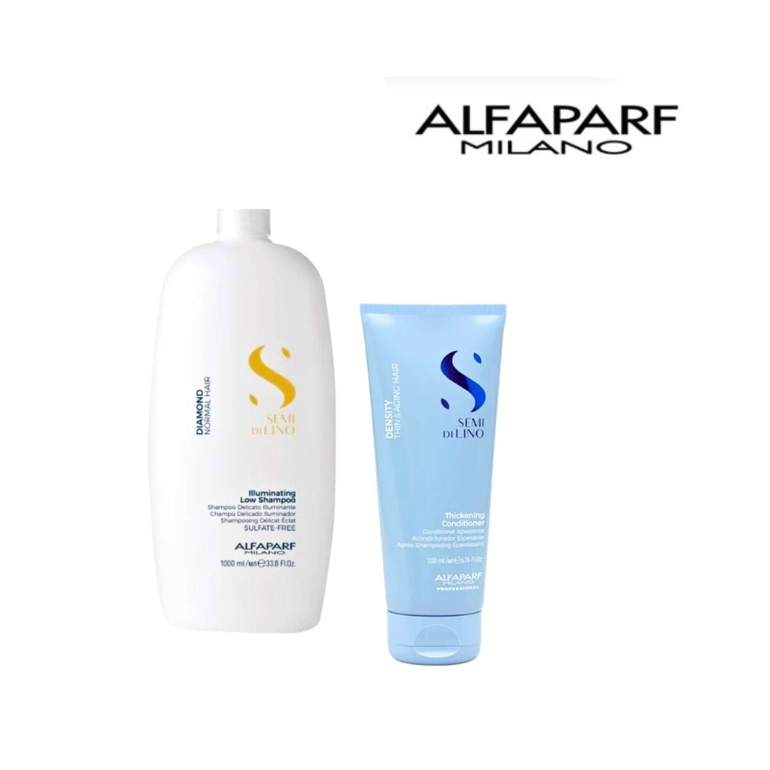 Alfaparf Diamond Shampoo 1L and Thickening Conditioner 200ml