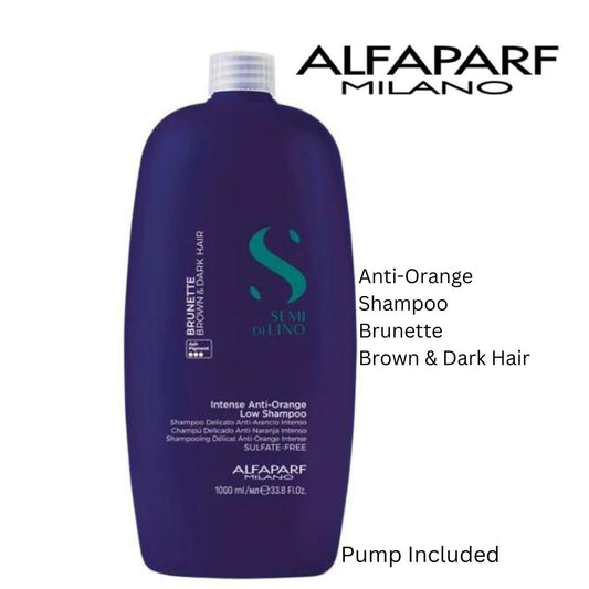 ALFAPARF ANTI-ORANGE SHAMPOO 1000ml for BRUNETTE / DARK HAIR (Pump included) ean: 8022297133423