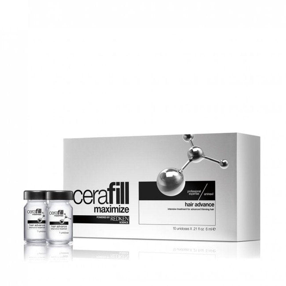 Redken Cerafill Maximize Hair Advance Aminexil Treatment works to reduce hair loss, and protect fragile hair. EAN: 3474630650411 MYLOOK.IE