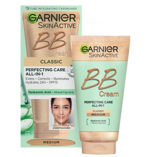 Garnier Classic Perfecting Care All-in-1 BB Cream SPF15 Medium Shade 50ml at MYLOOK.IE 