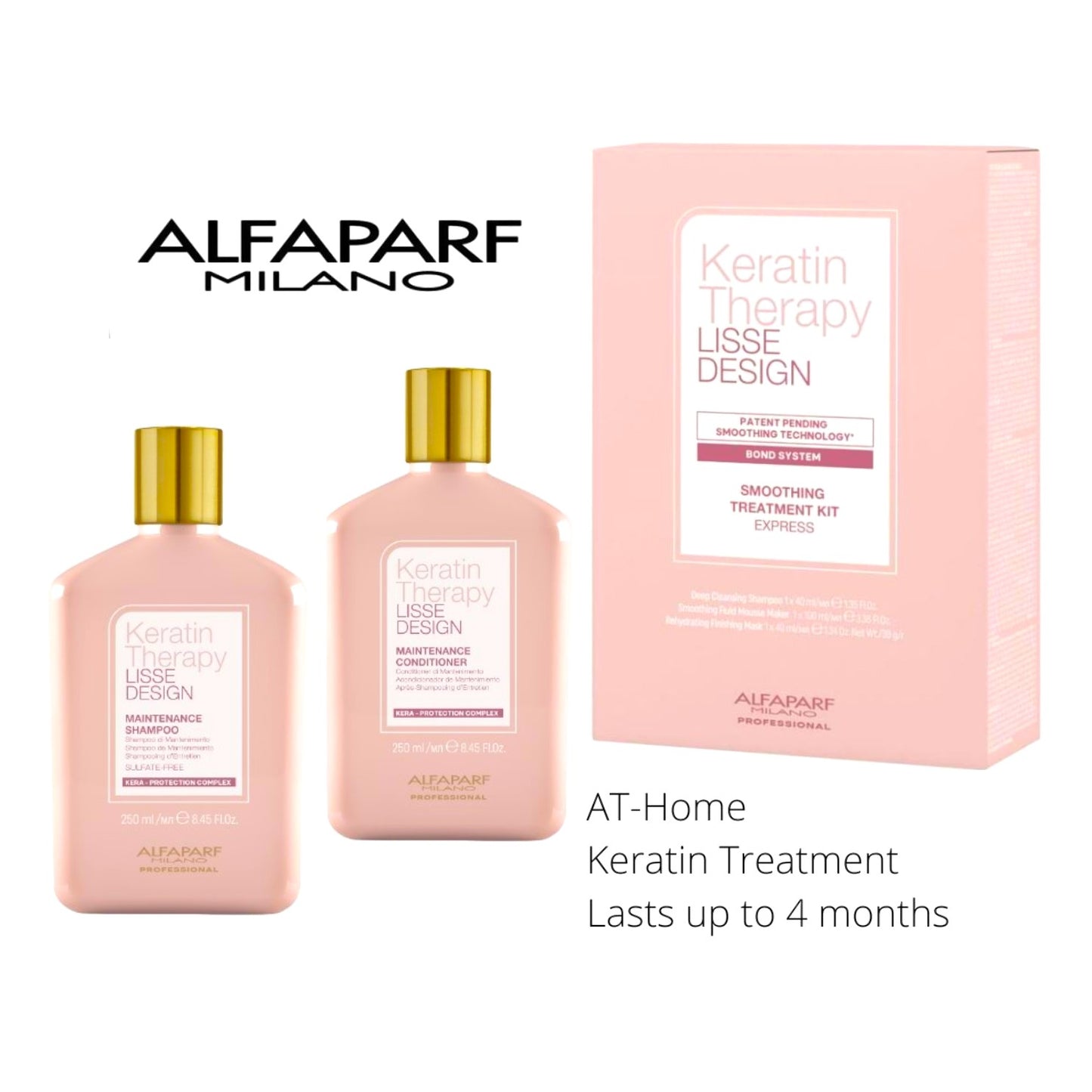 alfaparf keratin at home smoothing treatment kit with shampoo and conditioner at mylook.ie