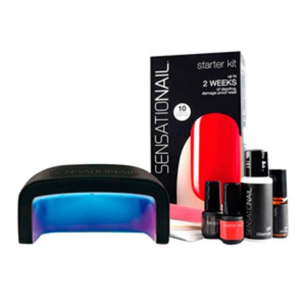 SENSATIONAL Home Gel Nail Polish Manicure Starter kit SCARLET RED (6PC) freeshipping - Mylook.ie