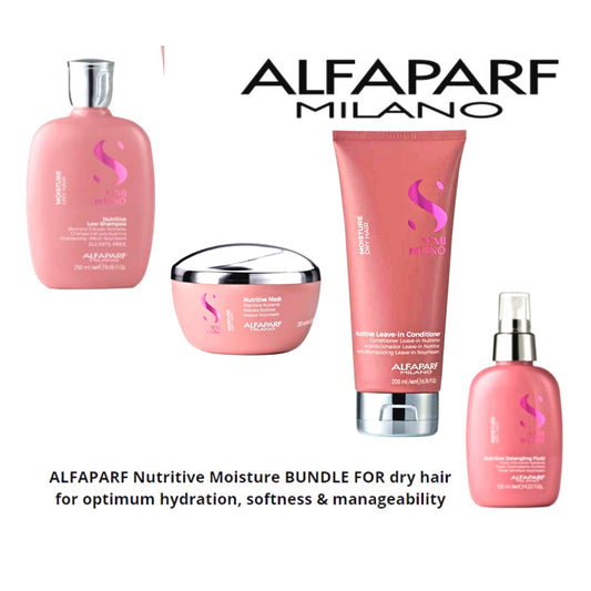 ALFAPARF Moisture Shampoo, Mask, Leave in conditioner & Detangler at mylook.ie