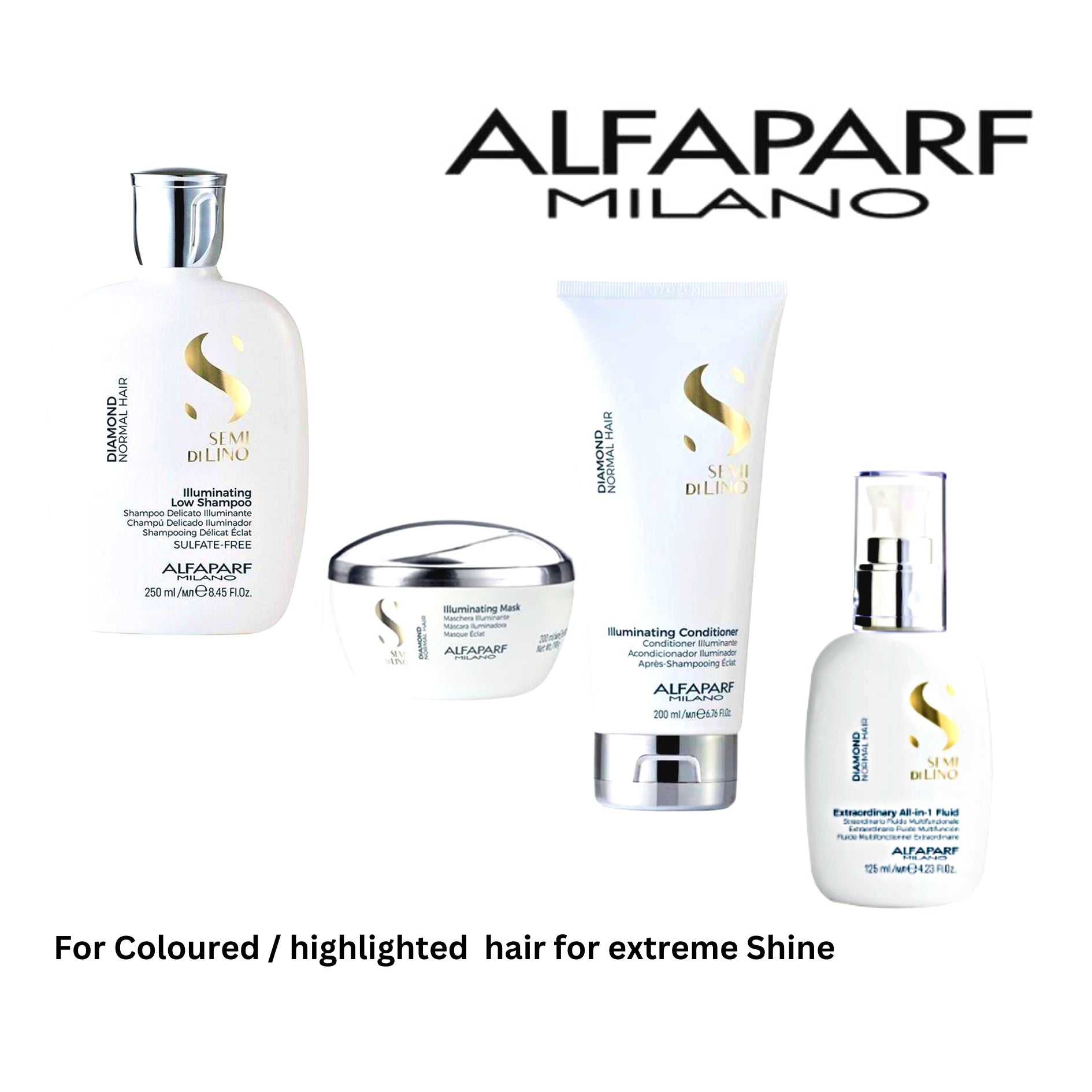 alfaparf semi di lino diamond shampoo mask conditioner and all i n one fluid at mylook.ie