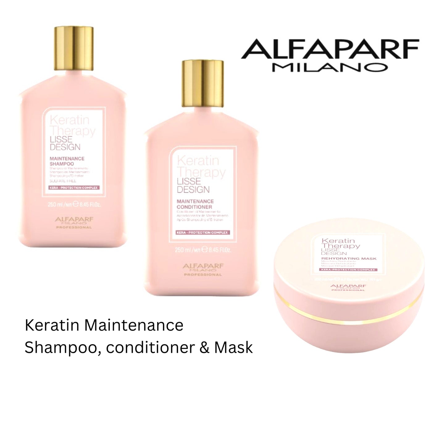 alfaparf keratin shampoo conditioner and mask for chemically straightened or salon treated hair ay mylook.ie