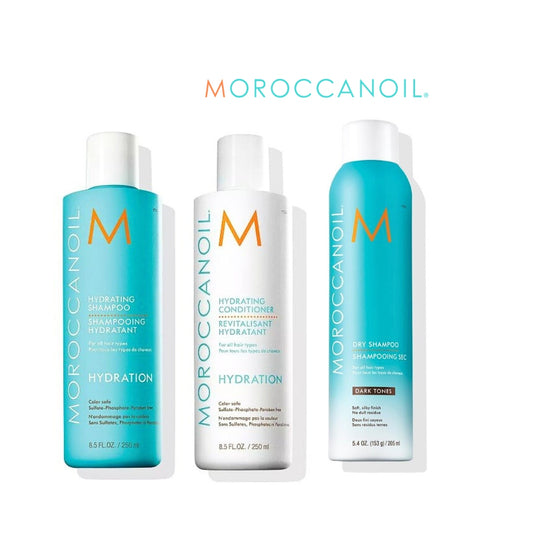Moroccanoil Hydrating Shampoo Conditioner & Dry shampoo dark Tones