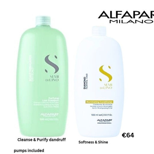 alfaparf-semi-di-lino-purifying-shampoo-and-diamond conditioner at mylook.ie