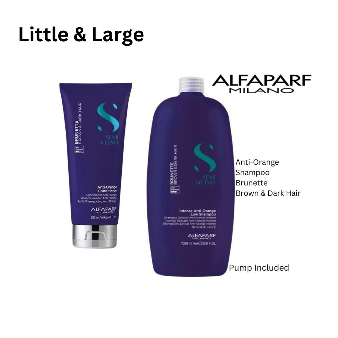 alfaparf anti-orange shampoo for brunette 1000ml and conditioner at mylook.ie