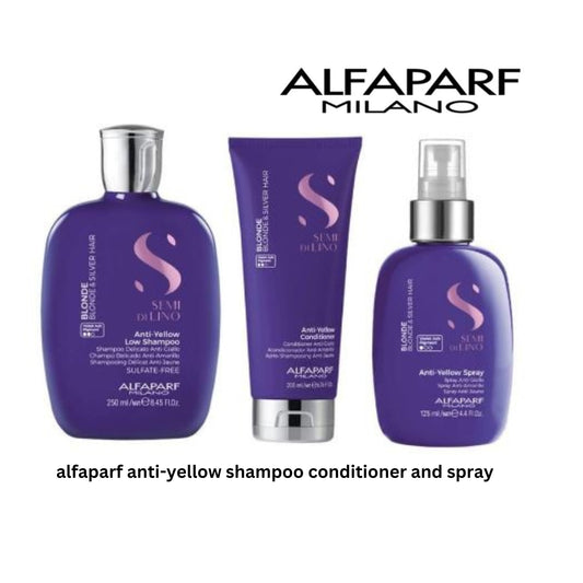 alfaparf anti-yellow shampoo conditioner and spray at mylook.ie