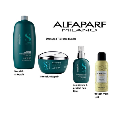 alfaparf semi di lino reconstruction shampoo hairmask anti-breakage spray and thermal protector at mylook.ie