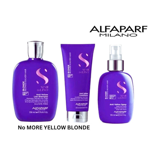 ALFAPARF Blonde ANTI-YELLOW SHAMPOO CONDITIONER & SPRAY