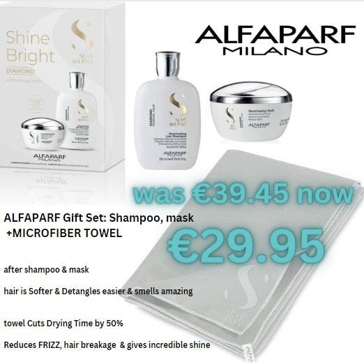 Alfaparf Semi Di Lino Diamond Gift Set shampoo mask and microfiber towel at mylook.ie