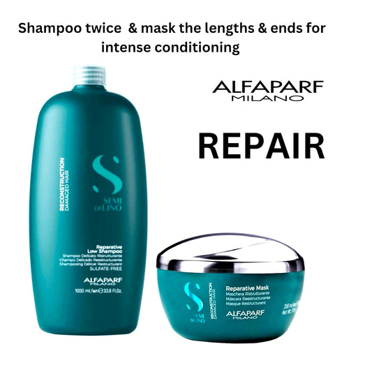 ALFAPARF Semi Di Lino Reconstruction Repair Shampoo & Mask