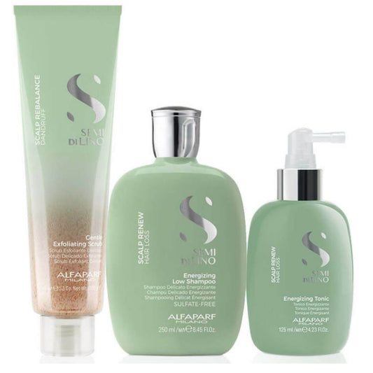 ALFAPARF Scalp Renew Energizing Scrub, Shampoo & Tonic Bundle