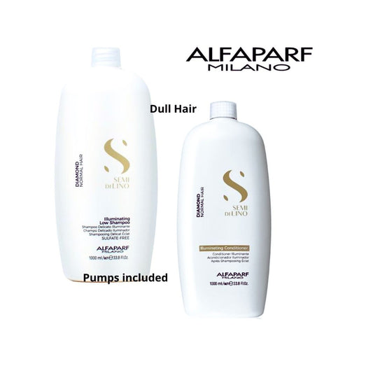 Alfaparf Semi Di Lino Diamond Illuminating Low Shampoo and Conditioner