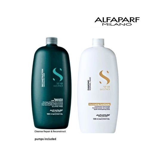 Alfaparf reconstruction shampoo and diamond conditioner 1000ml