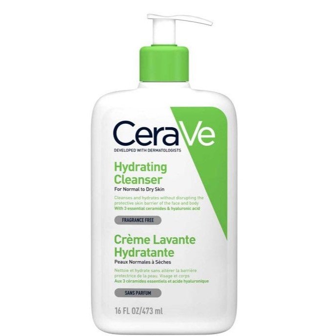 CeraVe hydrating cleanser for normal to dry skin with hyalauranic acid fragrance free 473ml at mylook.ie