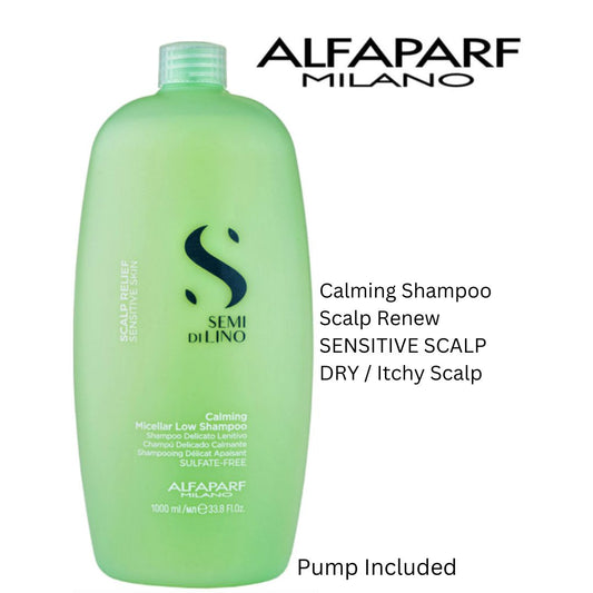 ALFAPARF Dry SCALP Calming Shampoo 1L | MYLOOK.IE for Sensitive Scalp with pump included 