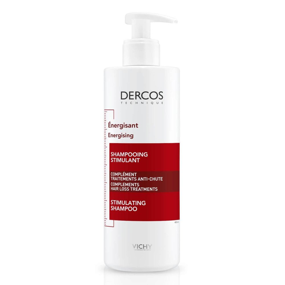 Vichy Dercos Energising Shampoo is an anti-hairloss shampoo that reinforces and nourishes hair from the root leaving the hair feeling nourished and revitalised. 400ml. Galway Ireland Free Shipping MYLOOK.IE