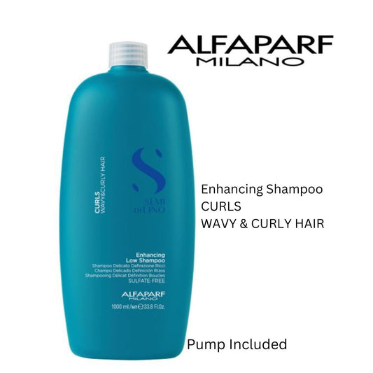 Alfaparf Semi Di Lino Curls Enhancing Low Shampoo 1L with pump included at MYLOOK.IE