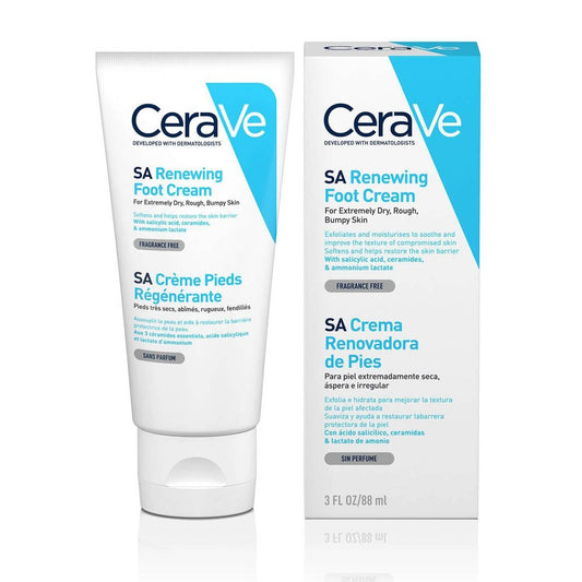 CeraVe SA Renewing Foot Cream is for those with extremely dry, rough and bumpy skin. It works to exfoliate and moisturise skin as it soothes and improves the texture of compromised skin whilst also restoring the skin’s barrier. The cleverly created formula contains salicylic acid, ceramides and ammonium lactate. Galway Ireland Free Shipping MYLOOK.IE