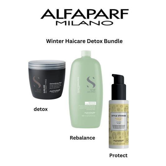 ALFAPARF Sublime Mud Mask DETOX Treatment, Rebalancing shampoo & blow dry cream