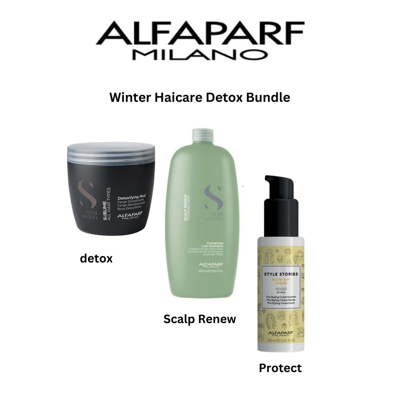 alfaparf sublime mud mask & scalp renew shampoo and blow dry cream at mylook.ie