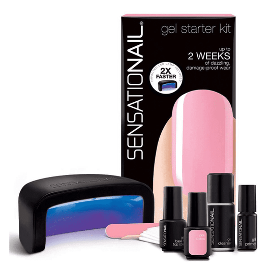 SENSATIONAL Home Gel Nail Polish Manicure Starter kit PINK CHIFFON (6PC) freeshipping - Mylook.ie